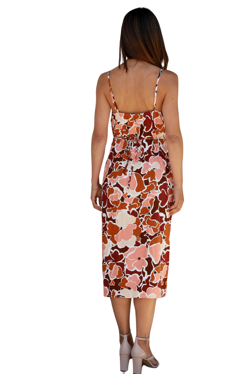 Ava Mia | Womens Neva Slip Midi Dress (Multi)