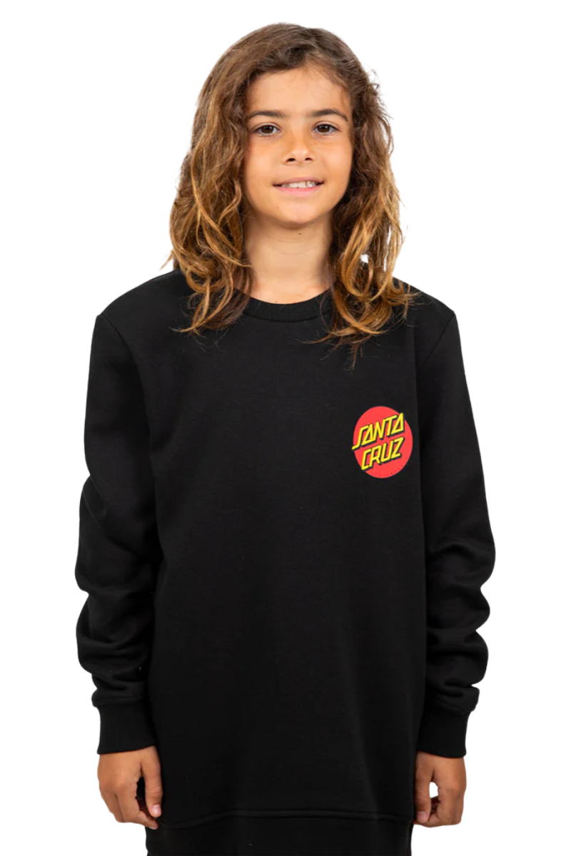Santa Cruz | Boys Classic Dot Chest Sweater (Black)