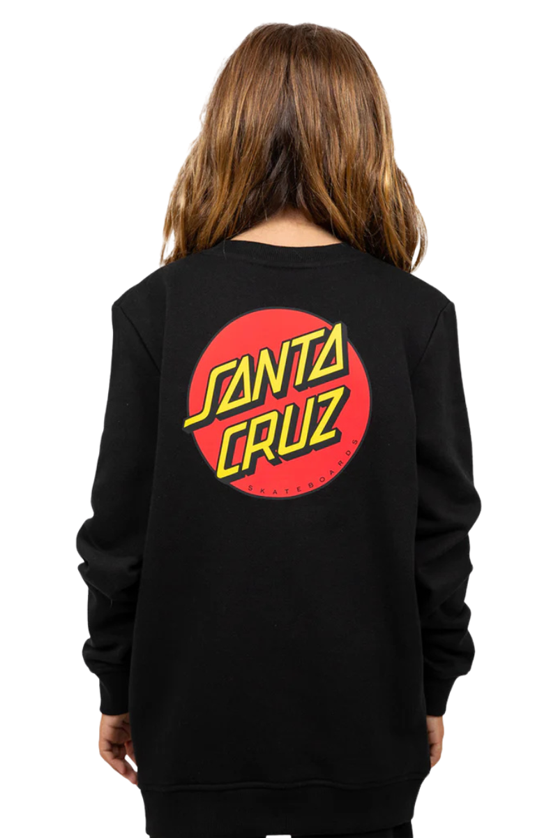 Santa Cruz | Boys Classic Dot Chest Sweater (Black)