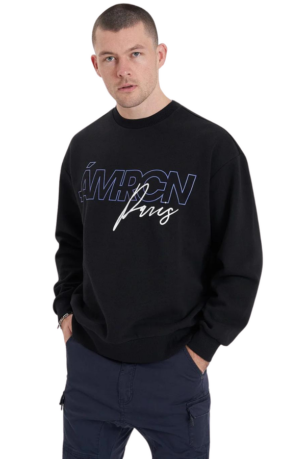 Americain | Mens Viral Sweater (Jet Black)