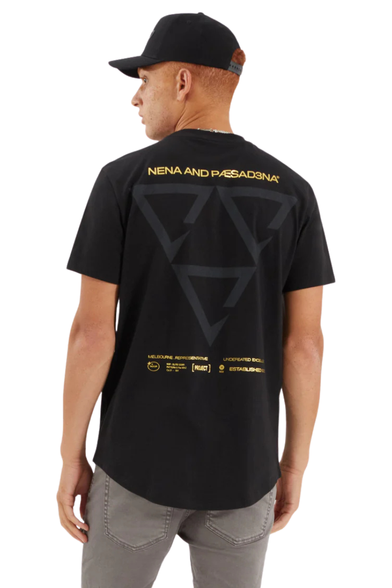 Nena & Pasadena NXP | Mens Level Dual Curved Tee (Jet Black)