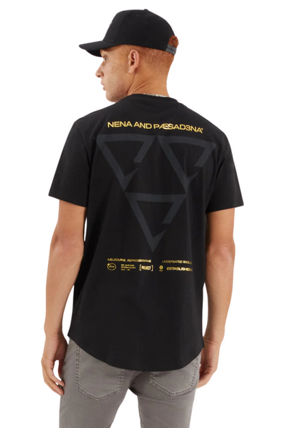 Nena & Pasadena NXP | Mens Level Dual Curved Tee (Jet Black)