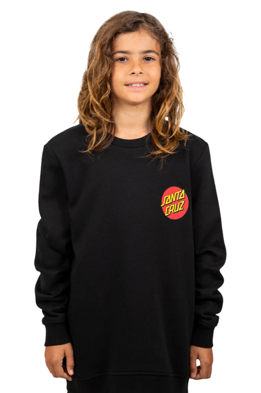 Santa Cruz | Boys Classic Dot Chest Sweater (Black)