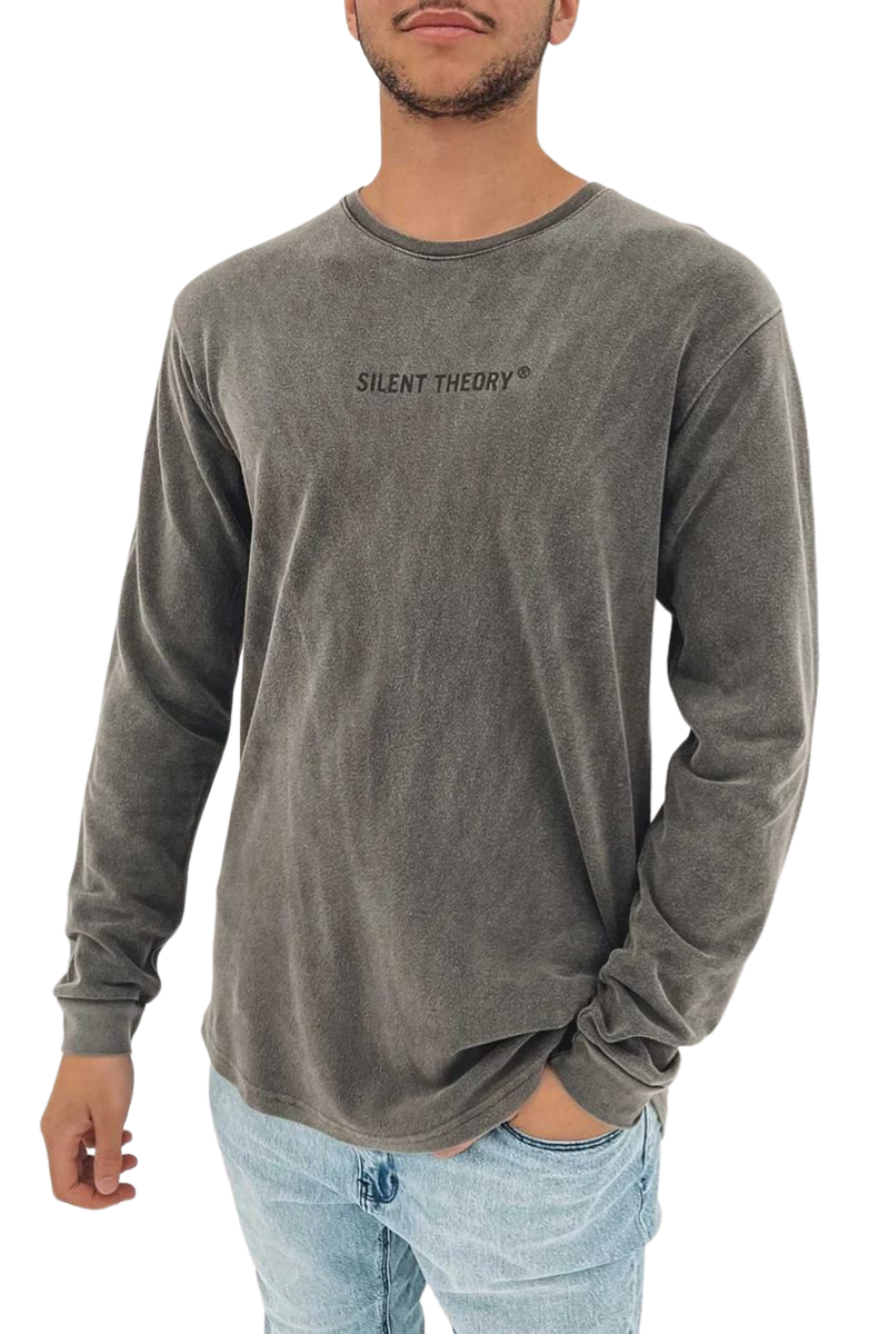 Silent Theory | Mens Sliced Ls Tee (Charcoal)