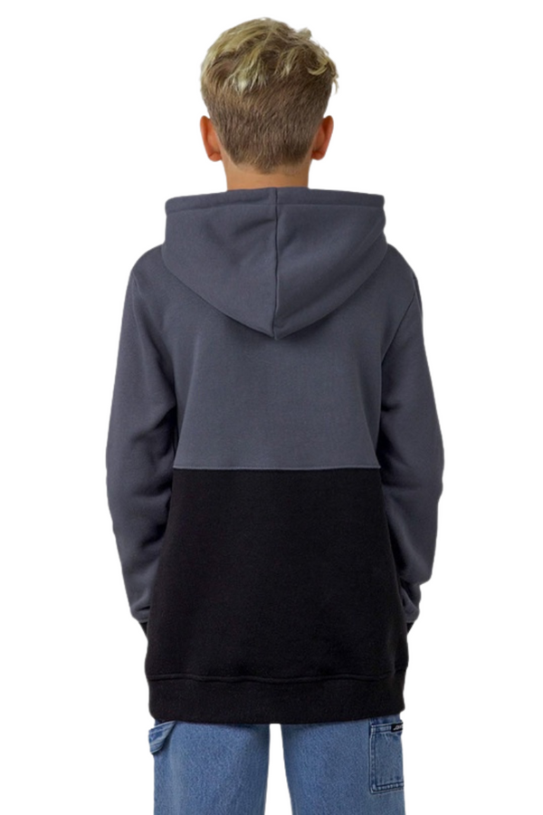 Santa Cruz | Kids Solid Strip Front Hoody Contrast Panel Hoody (Charcoal)