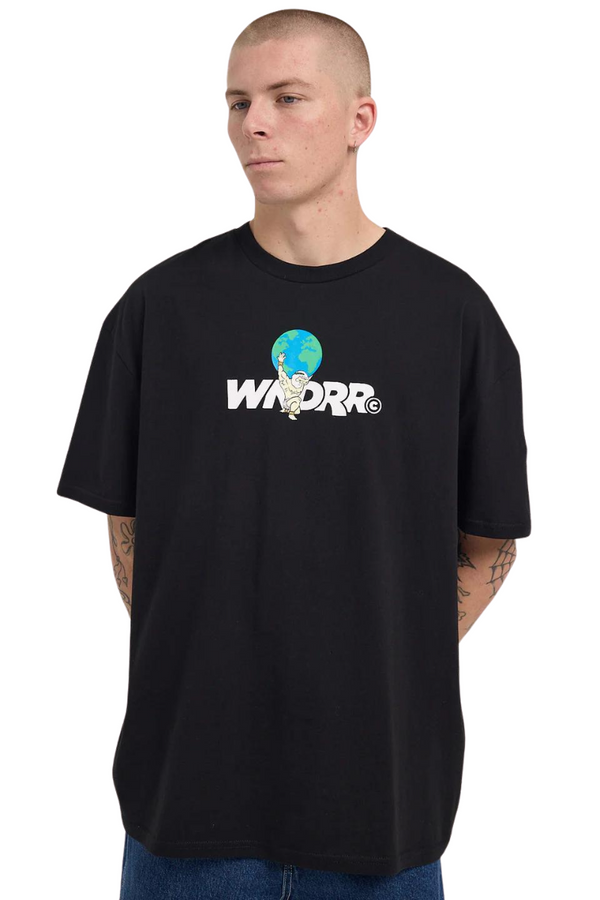 Wndrr | Mens Atlas Box Fit Tee  (Black)