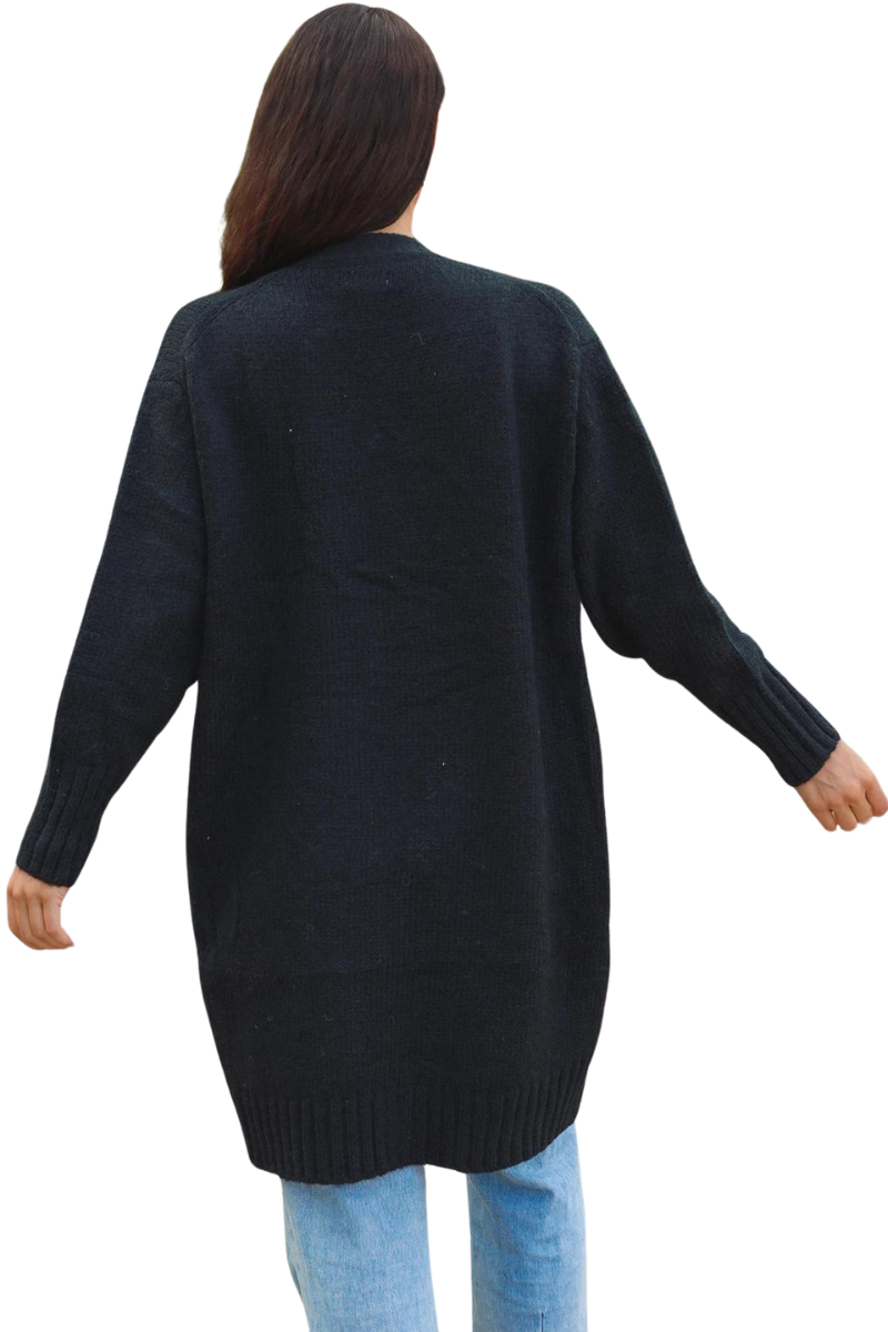 Ava Mia | Womens Knit Cardi (Black)