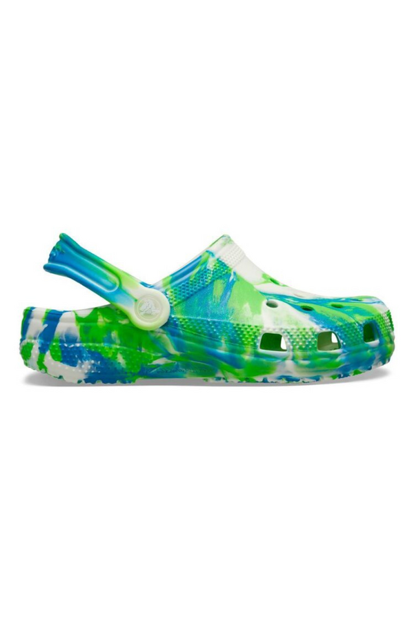 Crocs | Kids Classic Glow In The Dark Marbled Clog (Blue/Multi)