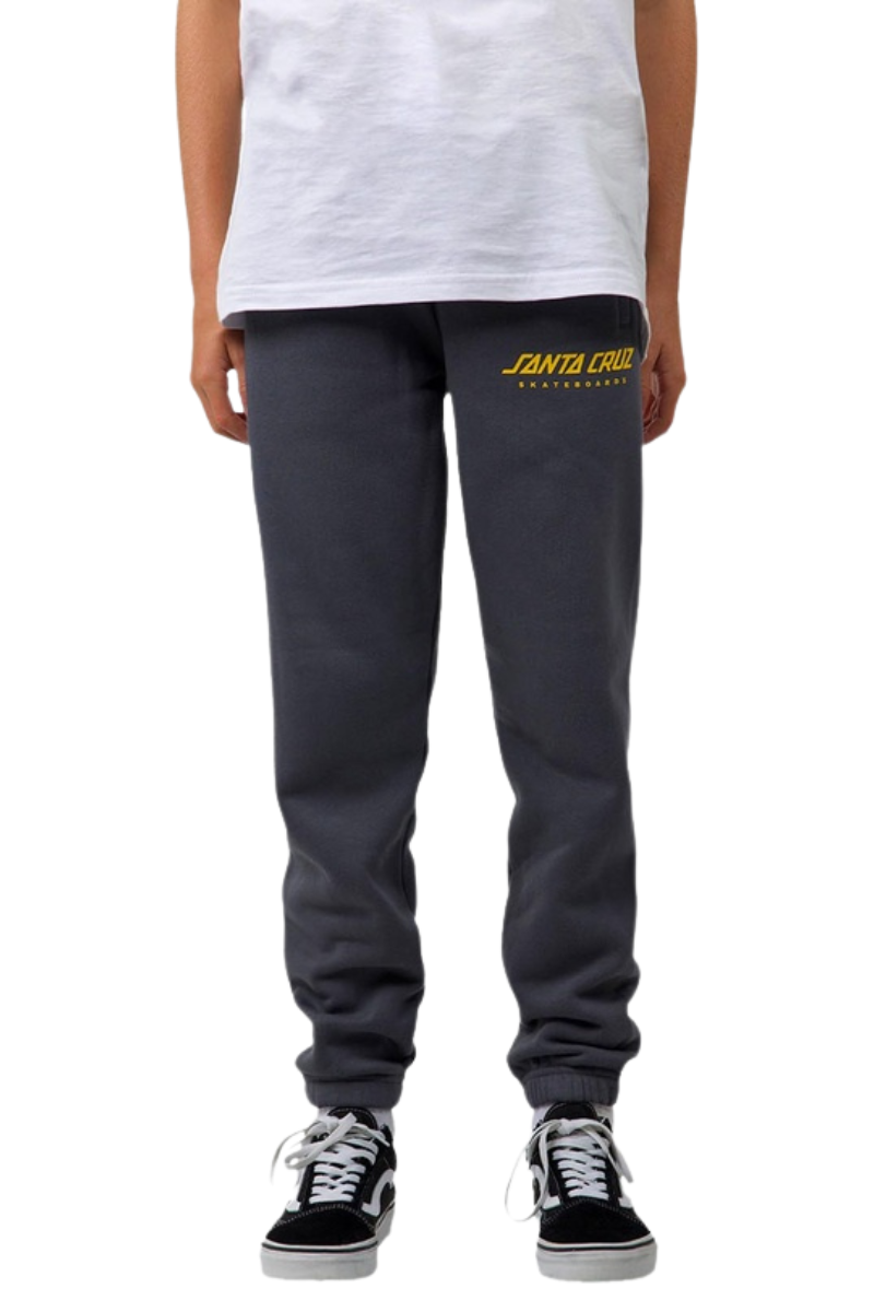 Santa Cruz | Kids Solid Strip Track Elastic Track Pant (Charcoal)