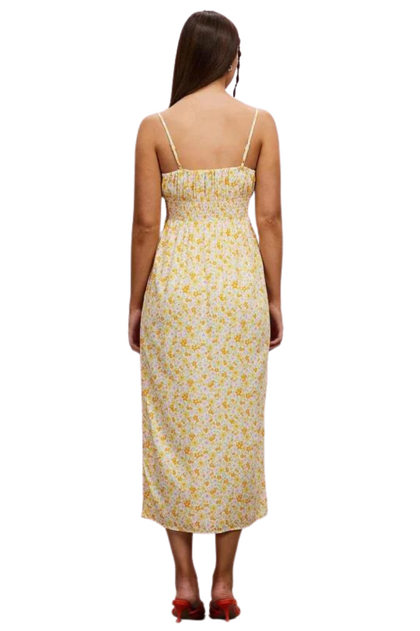 All About Eve | Womens Frida Floral Midi Dress (Yellow)