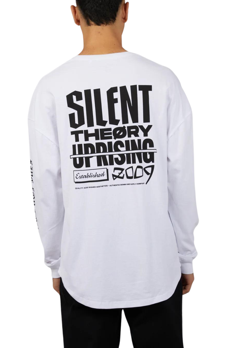 Silent Theory | Mens Uprising Top Ls Tee (White)