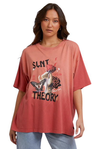 Silent Theory | Womens New Flame Tee (Washed Red)