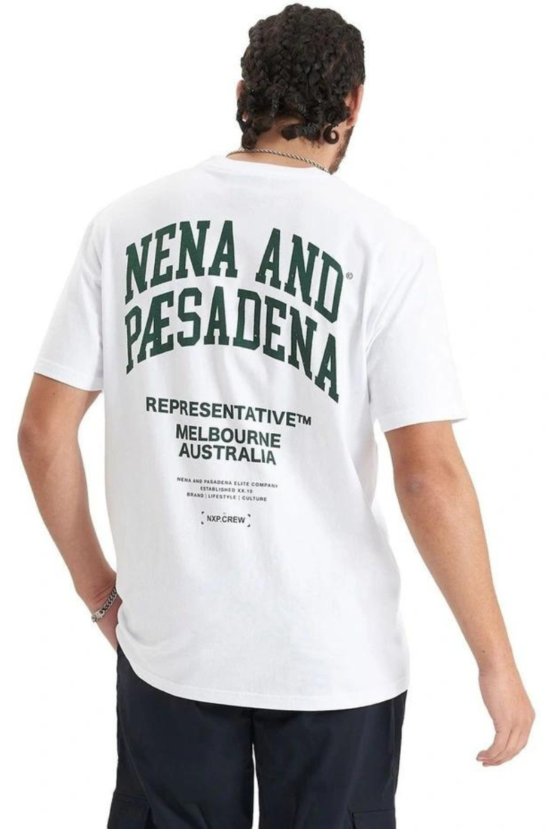 Nena & Pasadena NXP | Mens Overview Relaxed Tee (Optical White)