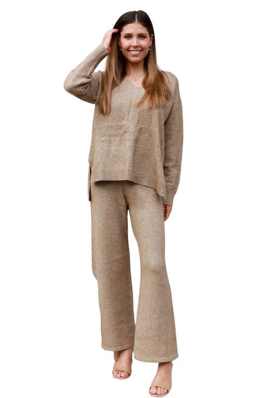 Charlotte The Label | Womens Chic Tracksuit Set (Sand)