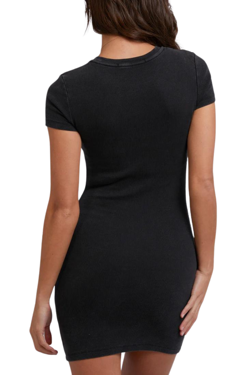 Silent Theory | Womens Kingdom Mini Dress (Washed Black)