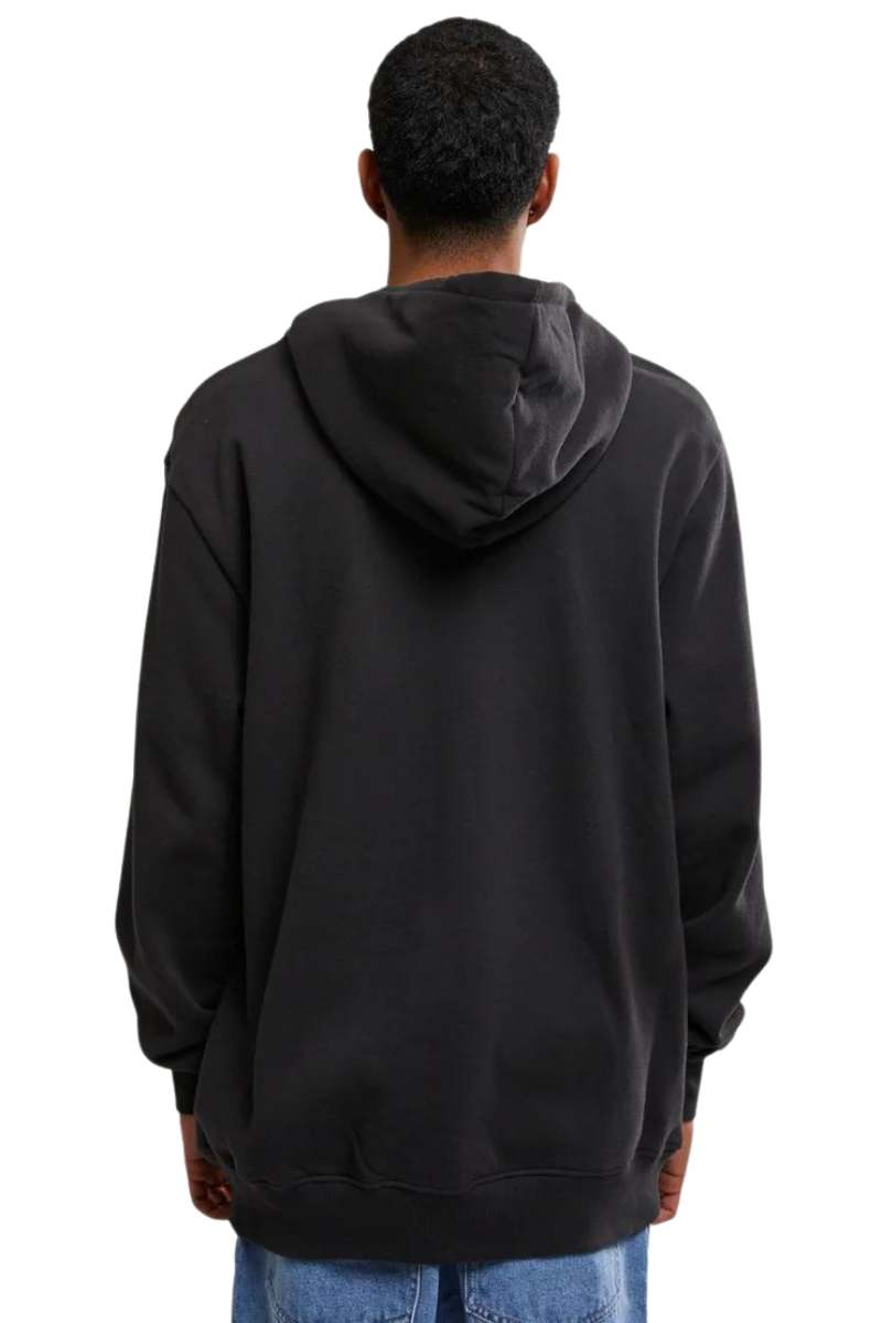 Santa Cruz | Mens Strip Check Box Front Hoody Regular Fit Hooded Fleece (Off Black)