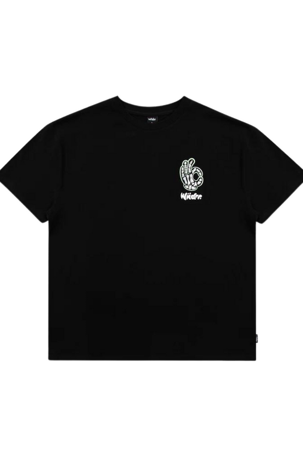 Wndrr | Mens Bones Box Fit Tee (Black)