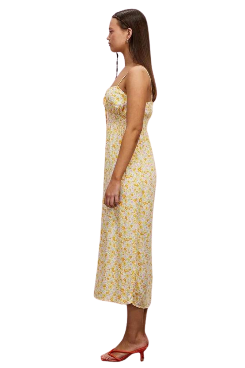 All About Eve | Womens Frida Floral Midi Dress (Yellow)