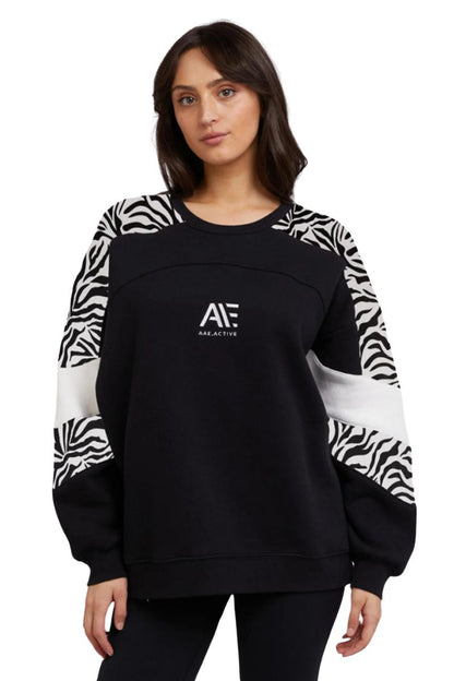 All About Eve | Womens Parker Panelled Crew (Black)