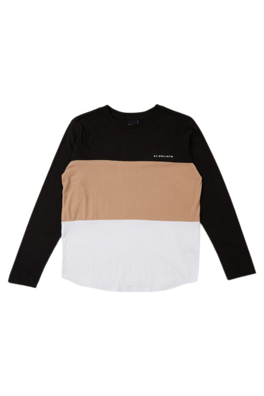 St Goliath | Kids Colour Block L/S Tee (Tan)