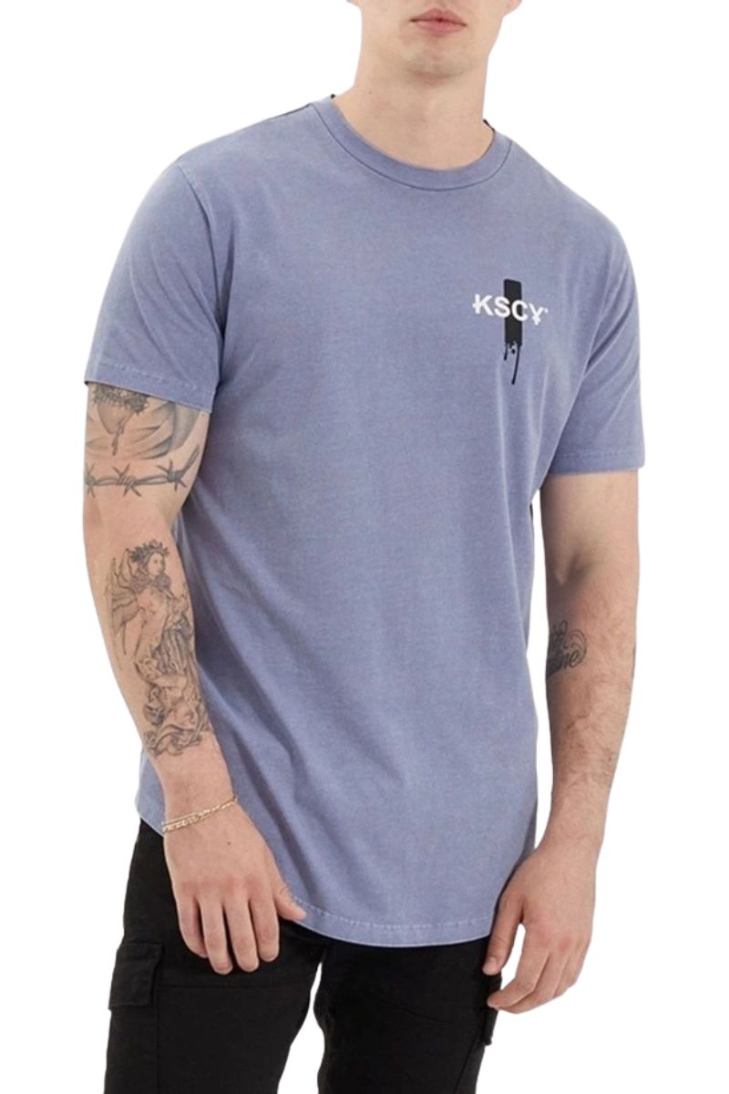 Kiss Chacey KSCY | Mens Reston Dual Curved Tee (Pigment Blue Granite)