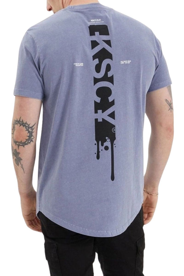 Kiss Chacey KSCY | Mens Reston Dual Curved Tee (Pigment Blue Granite)