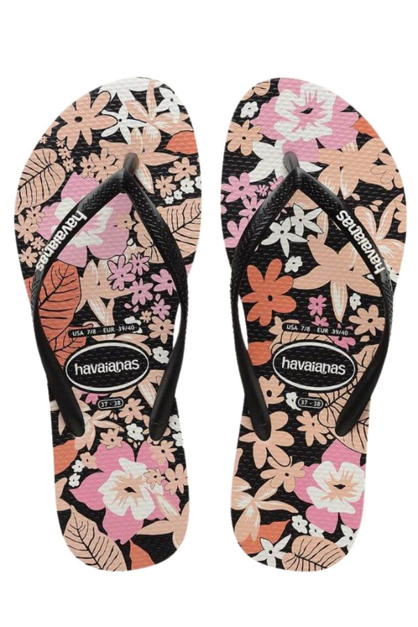 Havaianas | Womens Slim Ditsy Bloom (Black)