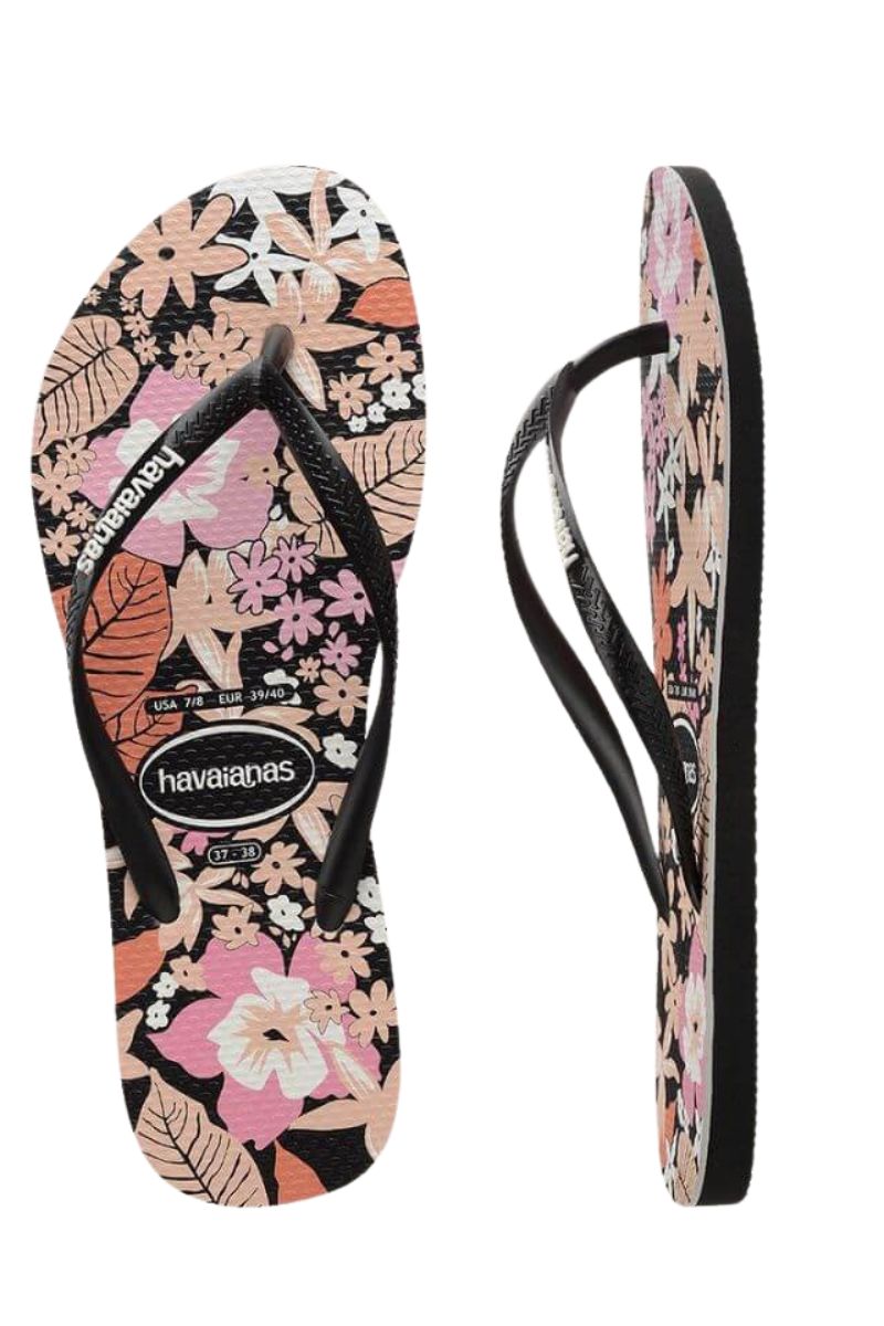 Havaianas | Womens Slim Ditsy Bloom (Black)