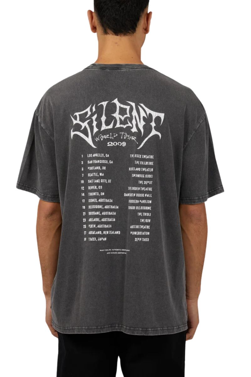 Silent Theory | Mens World Tour Tee (Washed Black)