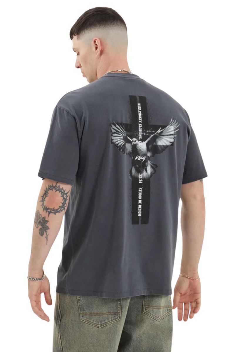 Kiss Chacey KSCY | Mens Wendel Box Fit Tee (Pigment Asphalt)