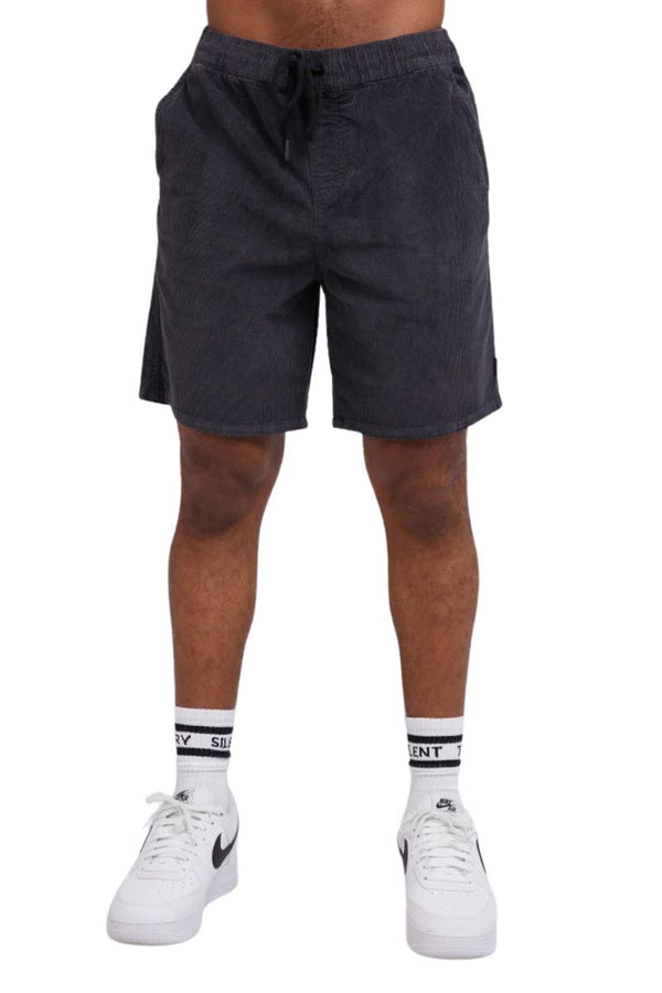 Silent Theory | Mens Cord Short (Washed Black)