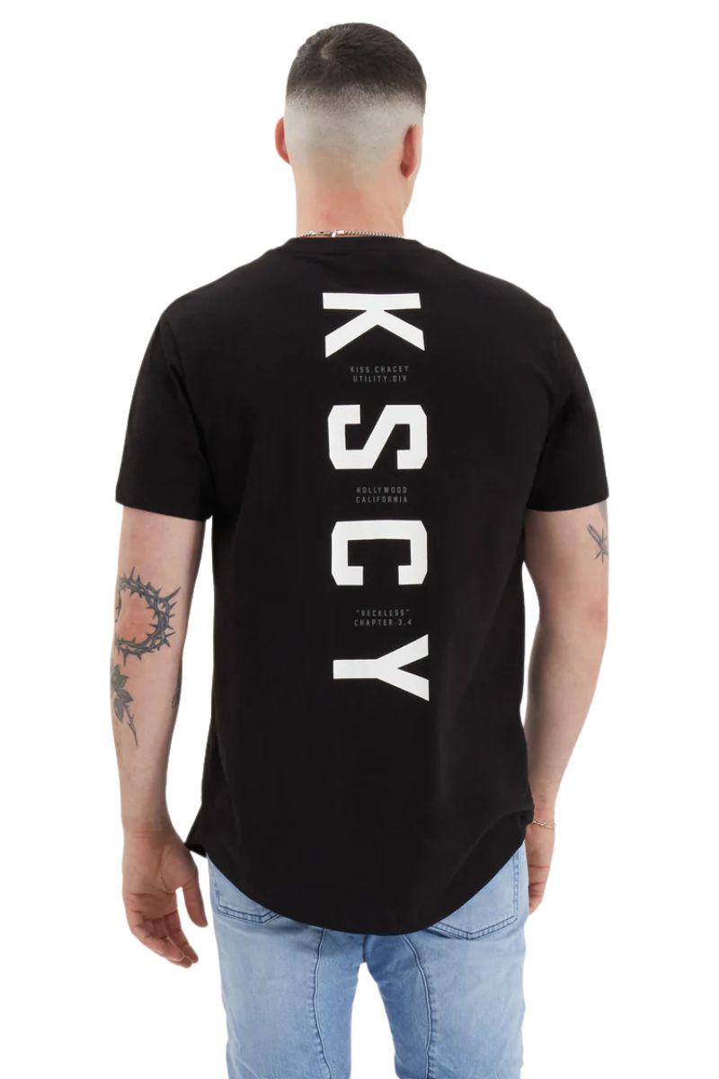 Kiss Chacey KSCY | Mens Ilment Dual Curved Tee (Jet Black)