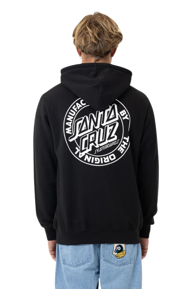 Santa Cruz | Mens OS MFG Dot Full Zip Hoodie (Black)
