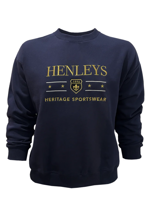 Henleys | Mens Academic Crew Sweater (Navy)