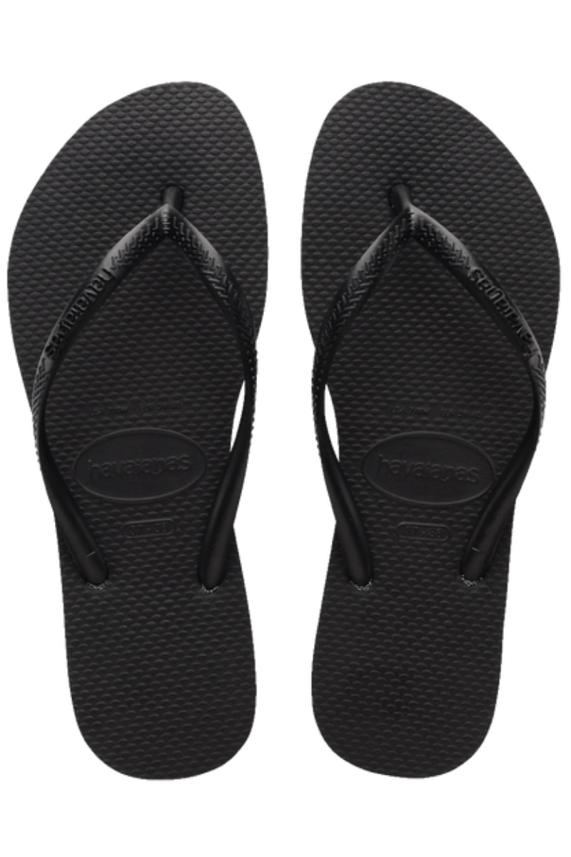 Havaianas | Womens Slim Basic Black Thongs (Black)