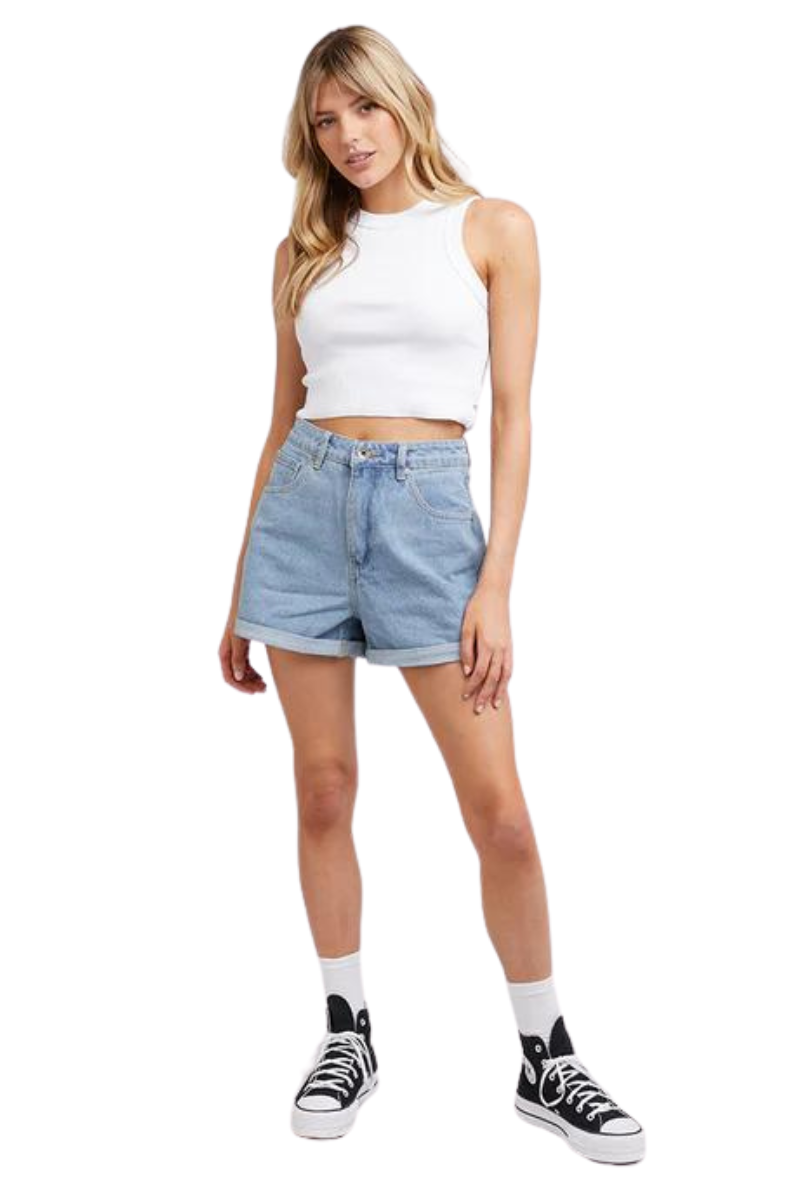 Silent Theory | Womens Union High waisted Short (Light Blue)