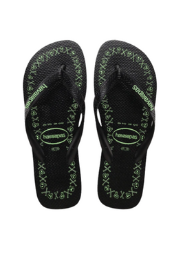 Havaianas | Kids Top Print Goodvibez  Thongs (Black)