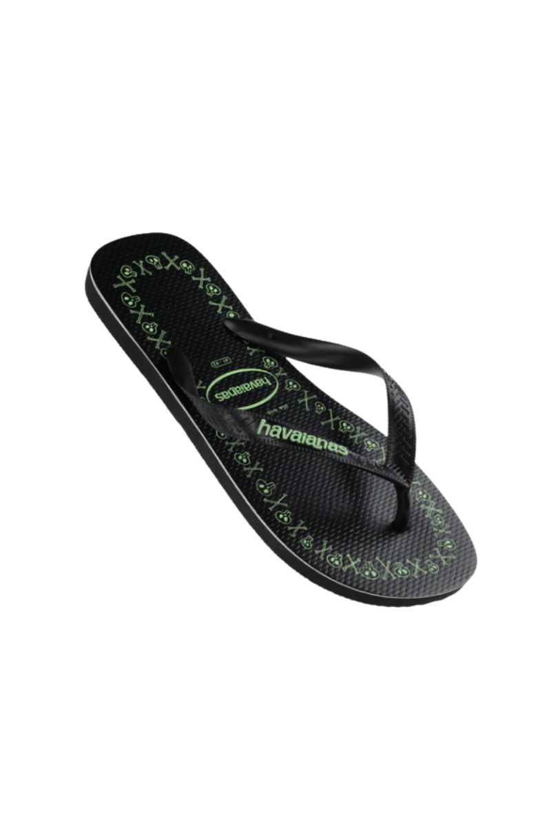 Havaianas | Kids Top Print Goodvibez  Thongs (Black)